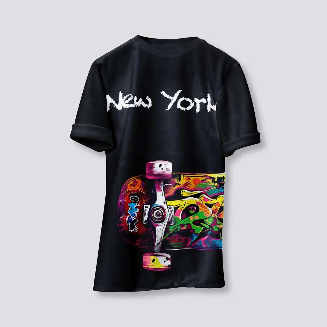 T-Shirt with Graffiti - Image 2